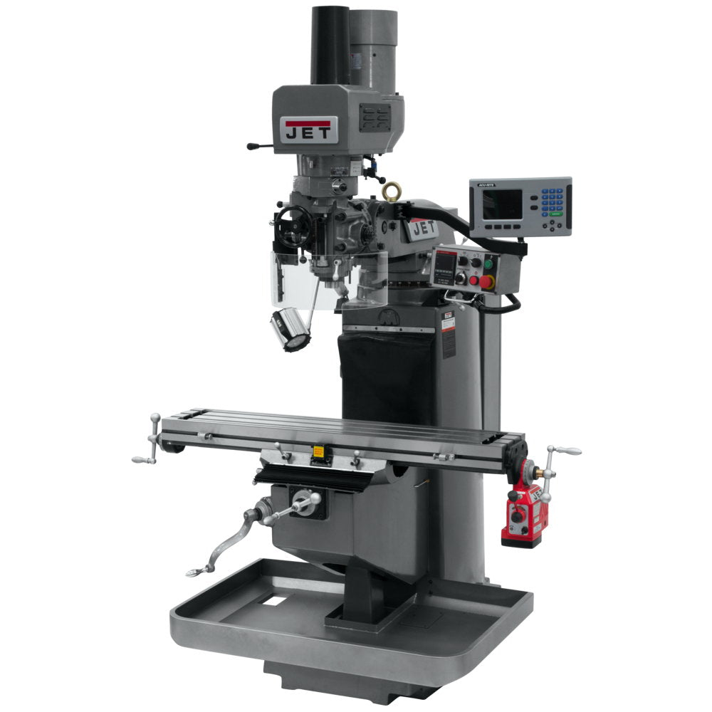 Jet JT9-690531 JTM-949EVS Mill With 3-Axis Acu-Rite 200S DRO (Quill), X Powerfeed, Air Powered Draw Bar