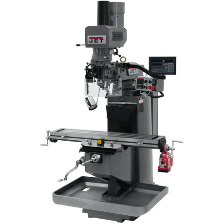 Jet JT9-690541 JTM-949EVS Mill With 3-Axis Newall DP700 DRO (Knee), X Powerfeed, Air Powered Draw Bar