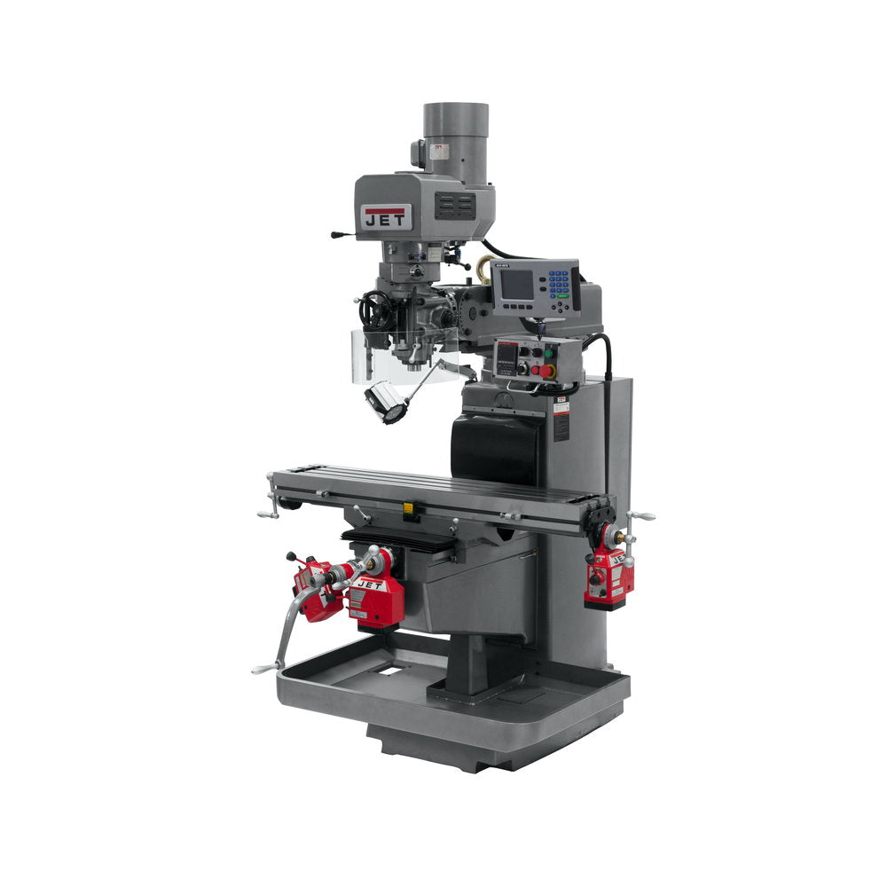 Jet JT9-690628 JTM-1050EVS2/230 Mill With 3-Axis Acu-Rite 200S DRO (Knee) With X, Y and Z Powerfeeds