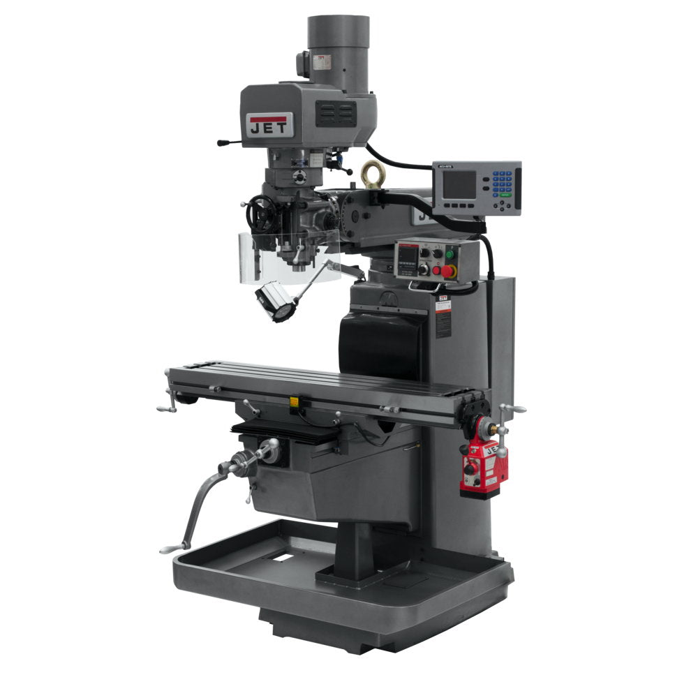 Jet JT9-690629 JTM-1050EVS2/230 Mill With 3-Axis Acu-Rite 200S DRO (Quill) With X-Axis Powerfeed