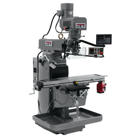 Jet JT9-690639 JTM-1050EVS2/230 Mill With 3-Axis Newall DP700 DRO (Knee) With X-Axis Powerfeed