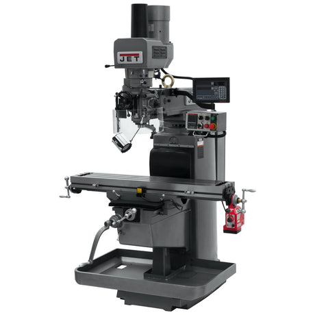 Jet JT9-690640 JTM-1050EVS2 Mill With 3-Axis Newall DP700 DRO (Knee), X Powerfeed, Air Powered Draw Bar