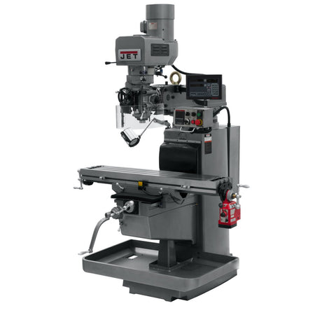 Jet JT9-690644 JTM-1050EVS2/230 Mill With 3-Axis Newall DP700 DRO (Quill) With X-Axis Powerfeed