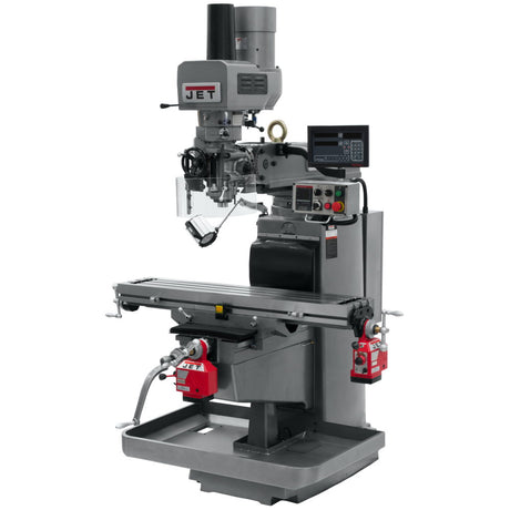 Jet JT9-690647 JTM-1050EVS2 Mill With 3-Axis Quill, Newall DP700, X & Y Powerfeed, Air Powered Draw Bar