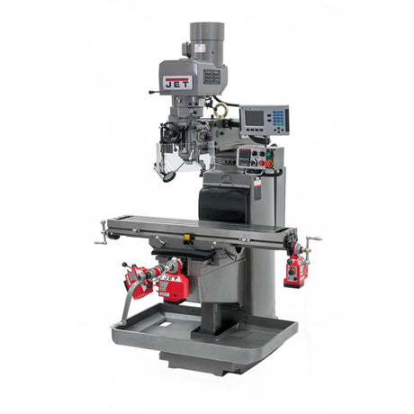 Jet JT9-690680 JTM-1050EVS2 Mill With 3-Axis Knee, AcuRite 300S, X, Y & Z Powerfeed, Pneumatic Draw Bar