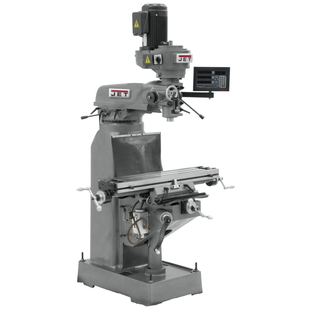 Jet JT9-691177 JVM-836-1 Mill, 3-Axis Newall DP700 DRO (Quill) and X-Axis Powerfeed