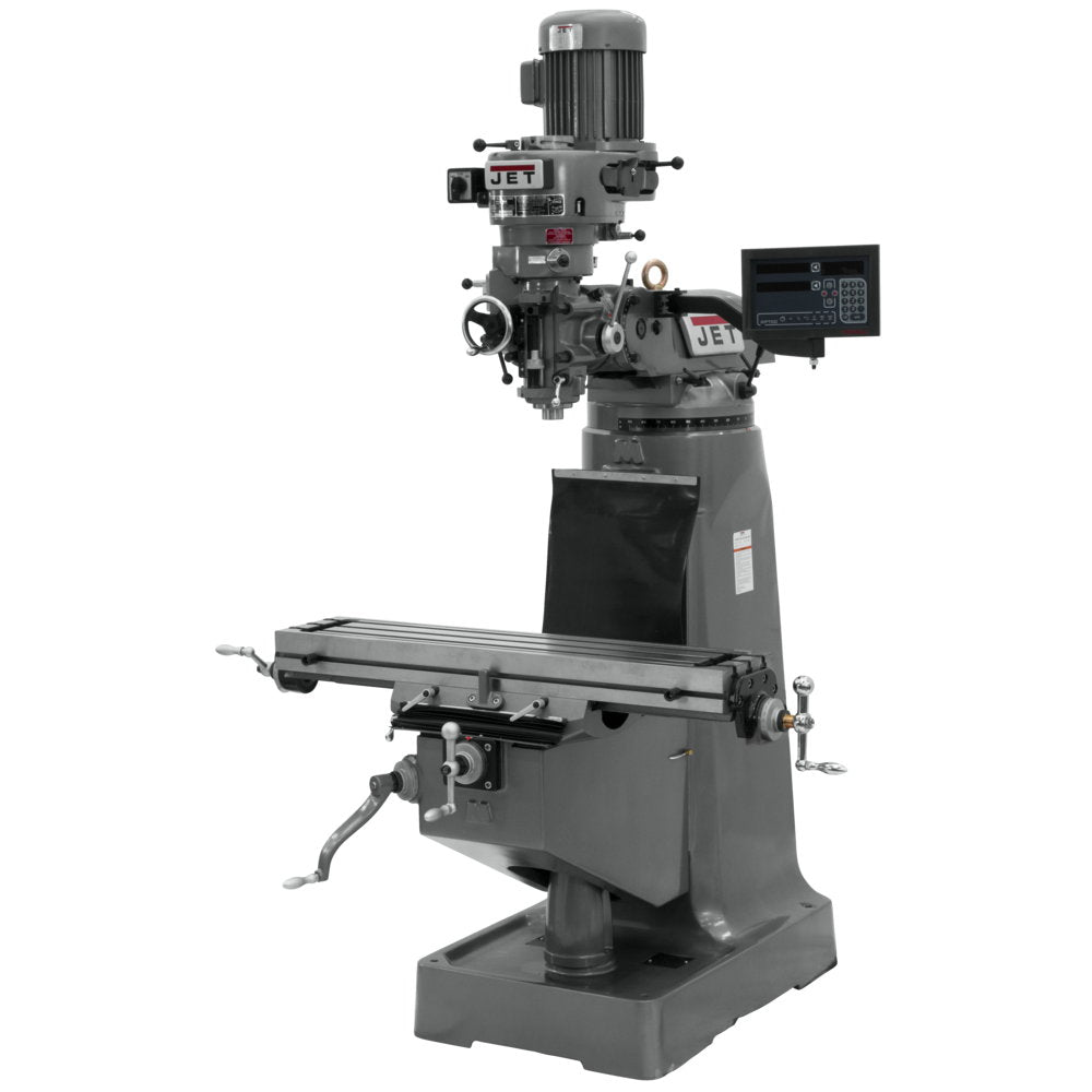 Jet JT9-691190 JTM-1 Mill With 3-Axis Newall DP700 DRO (Quill)