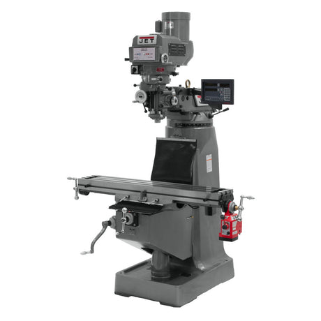 Jet JT9-691232 JTM-4VS Mill, 3-Axis Newall DP700 DRO (Knee) With X-Axis Powerfeed