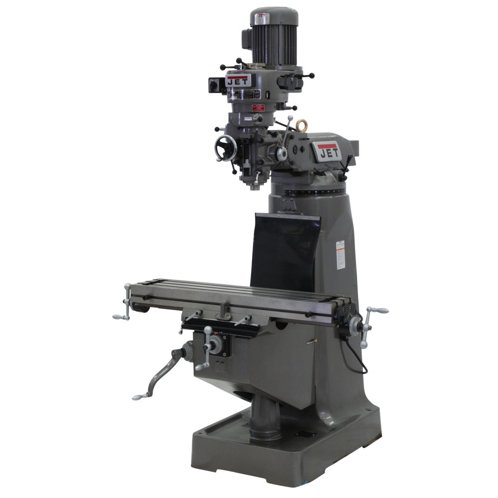 Jet JT9-692192 JTM-1 Mill With 3-Axis Newall DP500 DRO (Quill) With X & Y-Axis Powerfeeds