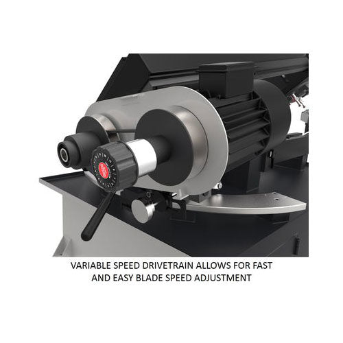 Jet Elite JT9-891070 EHB-1018VM 10x18 Semi-Auto Variable Speed Dual Mitering Saw - 12