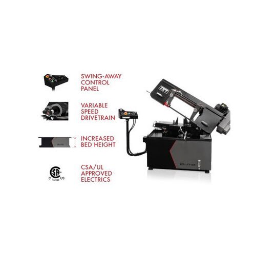 Jet Elite JT9-891080 EHB-1018VMH 10x18 Semi-Auto Var Spd Dual Miter Saw/Hydr Vise - 5