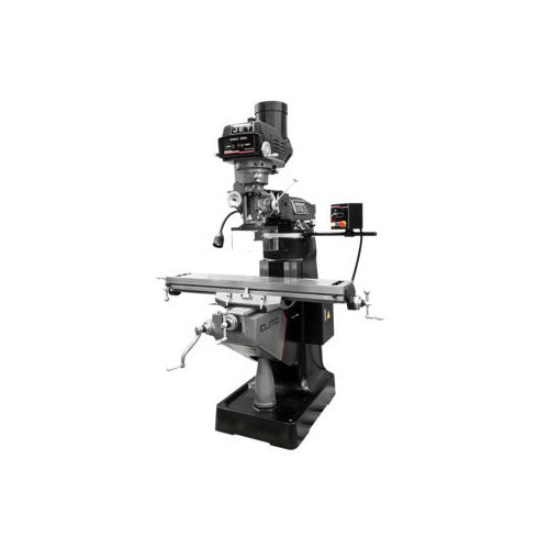 Jet Elite JT9-894128 ETM-949 Mill 3-Axis ACU-RITE 203 DRO/X, Y-Axis Powerfeeds, Air Draw Bar