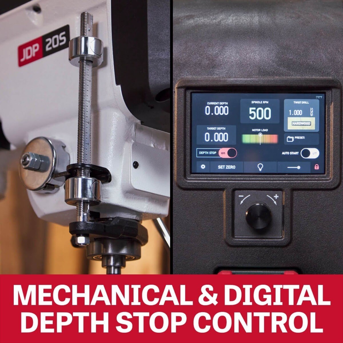 Jet JT1-2060 20 Inch Smart Drill Press with Touchscreen Control and 6 Inch Spindle Travel - 2