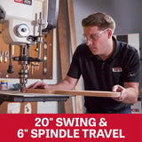 Jet JT1-2060 20 Inch Smart Drill Press with Touchscreen Control and 6 Inch Spindle Travel - 5