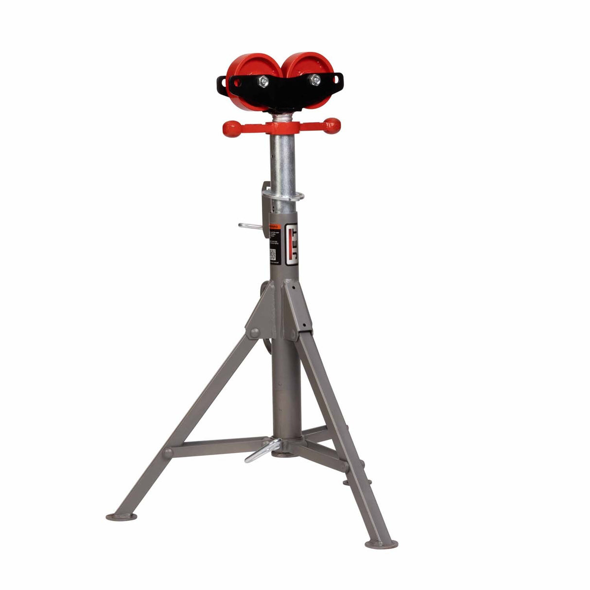 Jet JT1-2404 Folding Pipe Jack Stand w/Steel Rollers - 2