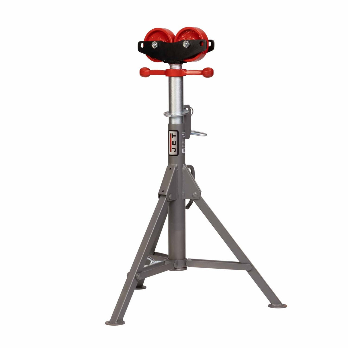 Jet JT1-2404 Folding Pipe Jack Stand w/Steel Rollers - 4