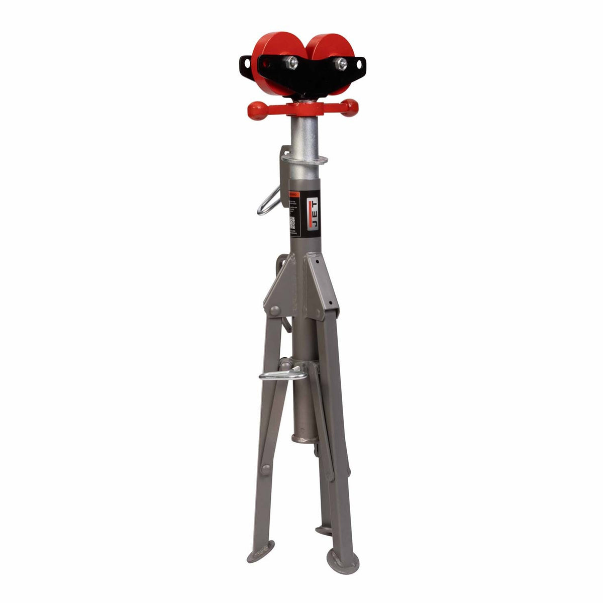 Jet JT1-2404 Folding Pipe Jack Stand w/Steel Rollers - 6