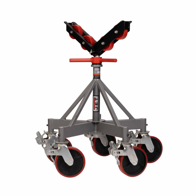 Jet JT1-2405 5 Leg Pipe Jack Stand w/Casters & Steel Rollers