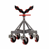 Jet JT1-2405 5 Leg Pipe Jack Stand w/Casters & Steel Rollers - 3