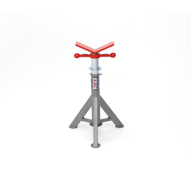 Jet JT1-3805 JPJ-LFX-V Low Fixed Pipe Jack Stand with 10 in. V-Head Adjustable 22 to 36" (1 Piece)