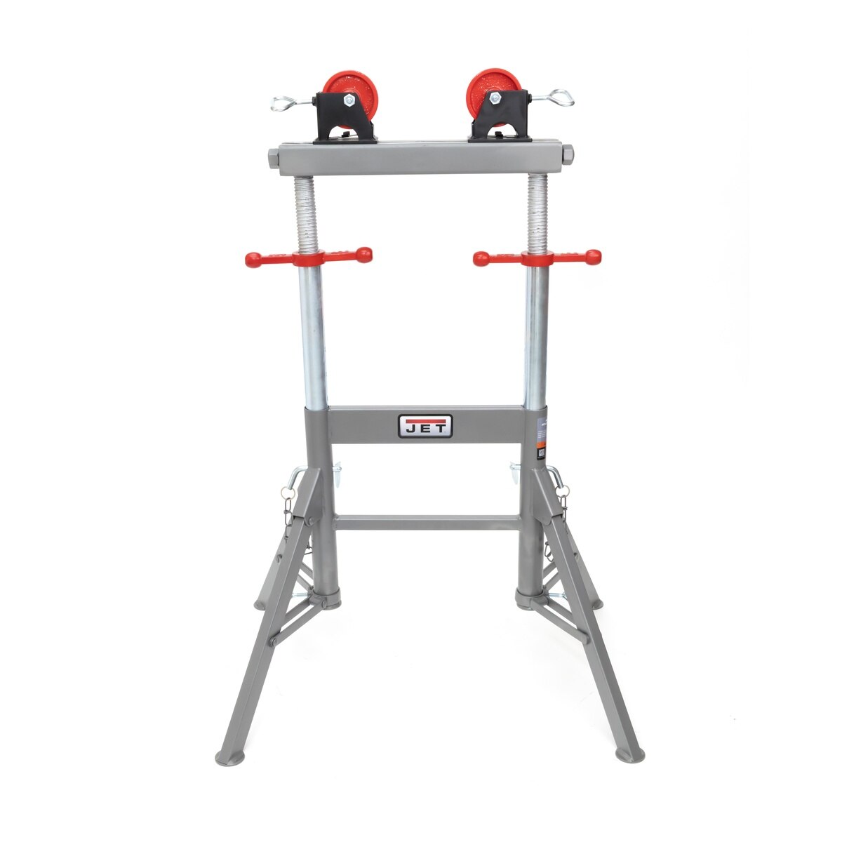 Jet JT1-3806 JPJ-APS-SR Folding Adjustable Pipe Roller Stand 5300 lb Capacity 32 to 46" - 2