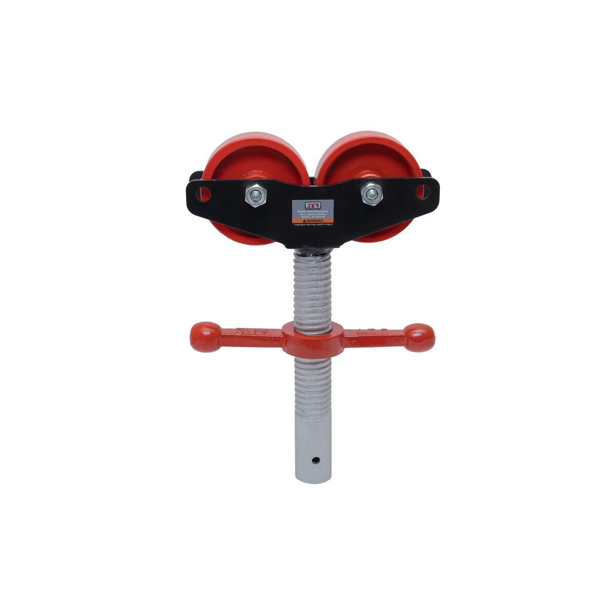 Jet JT1-3815 JPJ-RHA-SR Steel Roller Head Assembly for Pipe Jacks Up to 24" - 2