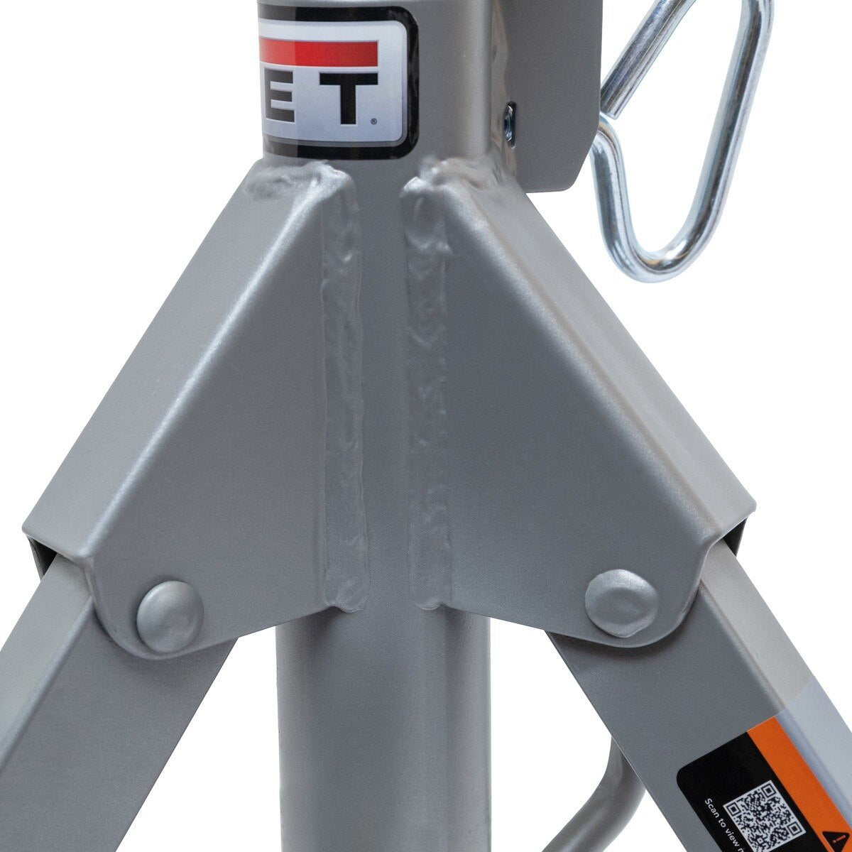 Jet JT1-3816 JPJ-LFD-V Low Folding Pipe Jack Stand with V Head 23" to 38" Adjustable - 4