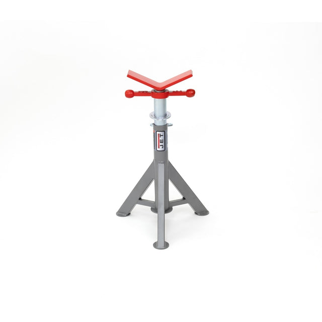 Jet JT1-3817 JPJ-LFX-V Low Fixed Pipe Jack Stand with 10 in V Head Adjustable 22 to 36"