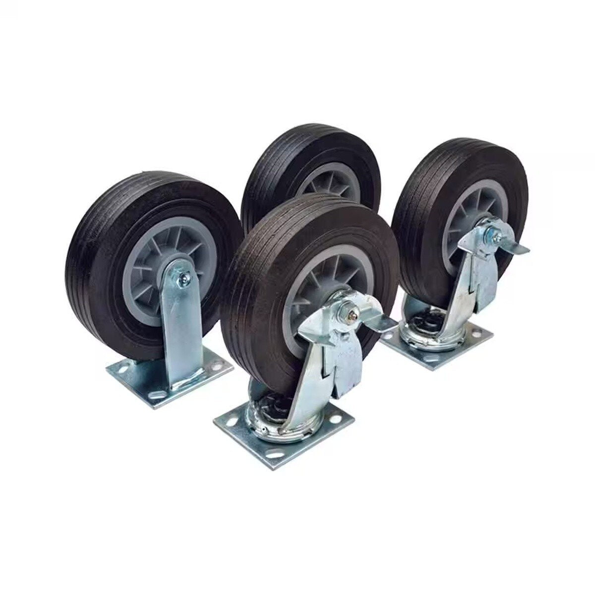 Jobox 1-320993BULK 6 in. Caster Set 2 Swivel with Brakes 2 Fixed