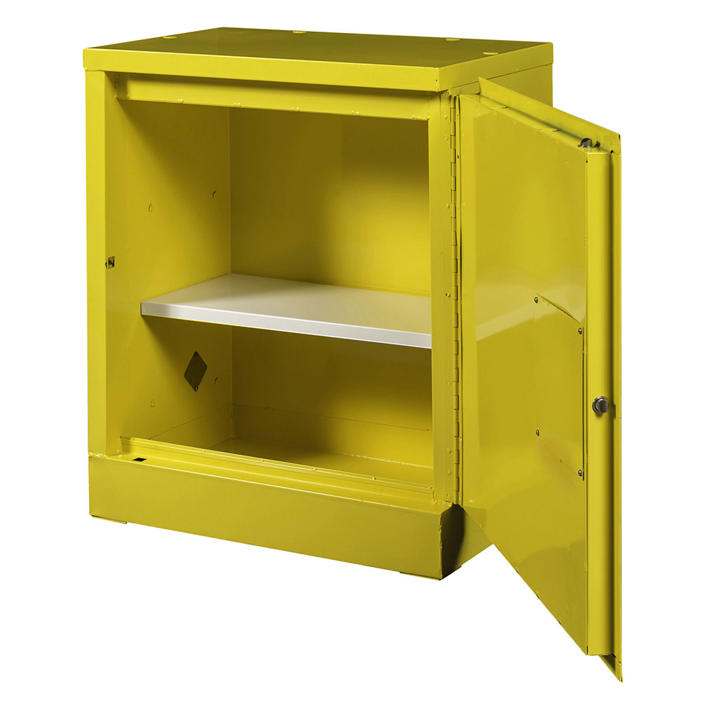 Crescent Jobox 1-750640 12 Gallon Flammable Manual Close Safety Cabinet - Yellow - 2