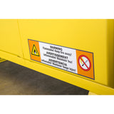 Crescent Jobox 1-750640 12 Gallon Flammable Manual Close Safety Cabinet - Yellow - 16