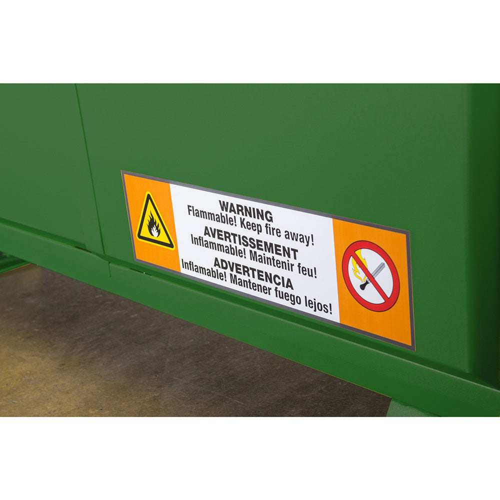 Crescent Jobox 1-756620 45 Gallon Pesticide Manual Close Safety Cabinet - Green - 14