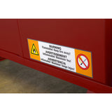 Crescent Jobox 1-757610 45 Gallon Combustible Self Closing Safety Cabinet - Red - 23