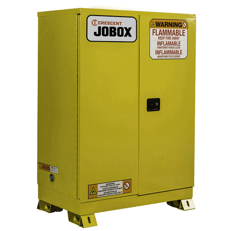 Crescent Jobox 1-758640 60 Gallon Flammable Manual Close Safety Cabinet - Yellow