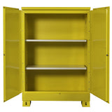 Crescent Jobox 1-758640 60 Gallon Flammable Manual Close Safety Cabinet - Yellow - 2