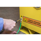 Crescent Jobox 1-758640 60 Gallon Flammable Manual Close Safety Cabinet - Yellow - 13