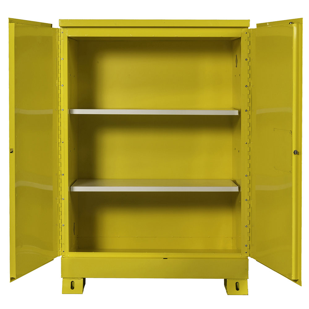 Crescent Jobox 1-759640 90 Gallon Flammable Manual Close Safety Cabinet - Yellow - 2