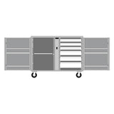 Crescent Jobox 678990 Rolling Work Bench - 6 Drawers, 1 Shelf, 6" Casters - 3