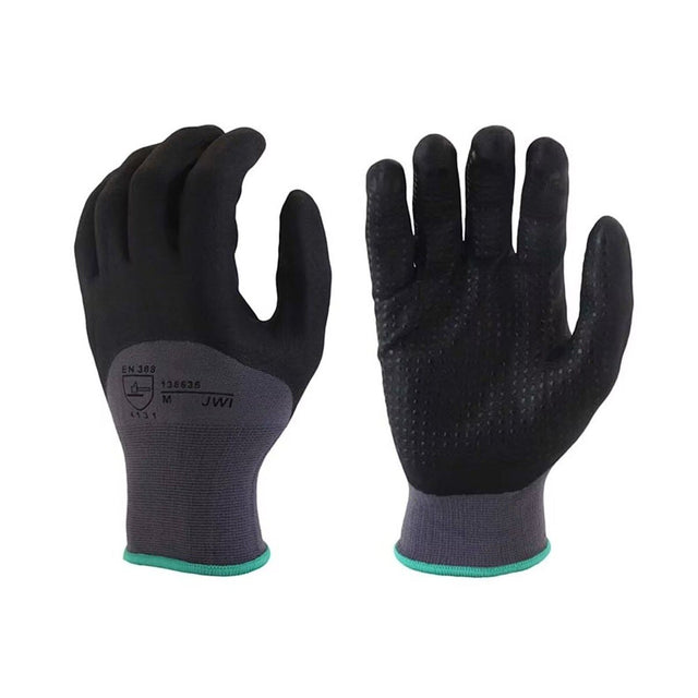 Johnson Wilshire 138635 XL Foam Nitrile Glove with Dotted Palm