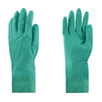 Johnson Wilshire 94510 13" 15 Mil Green Gauntlet Nitrile Flock Gloves XL