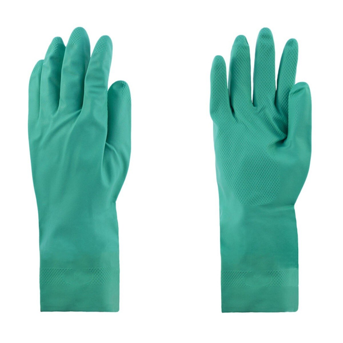Johnson Wilshire 94510 13" 15 Mil Green Gauntlet Nitrile Flock Gloves XL
