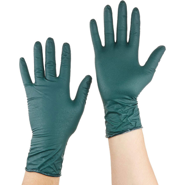 Johnson Wilshire DFK-608-M MICROFLEX Duraflock Nitrile Gloves, Medium, 50 Pack