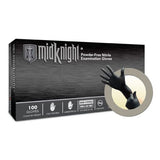 Johnson Wilshire FLEX MK-296-M Micro Midknight Black Nitrile Disposable Gloves, Medum 100PK - 2