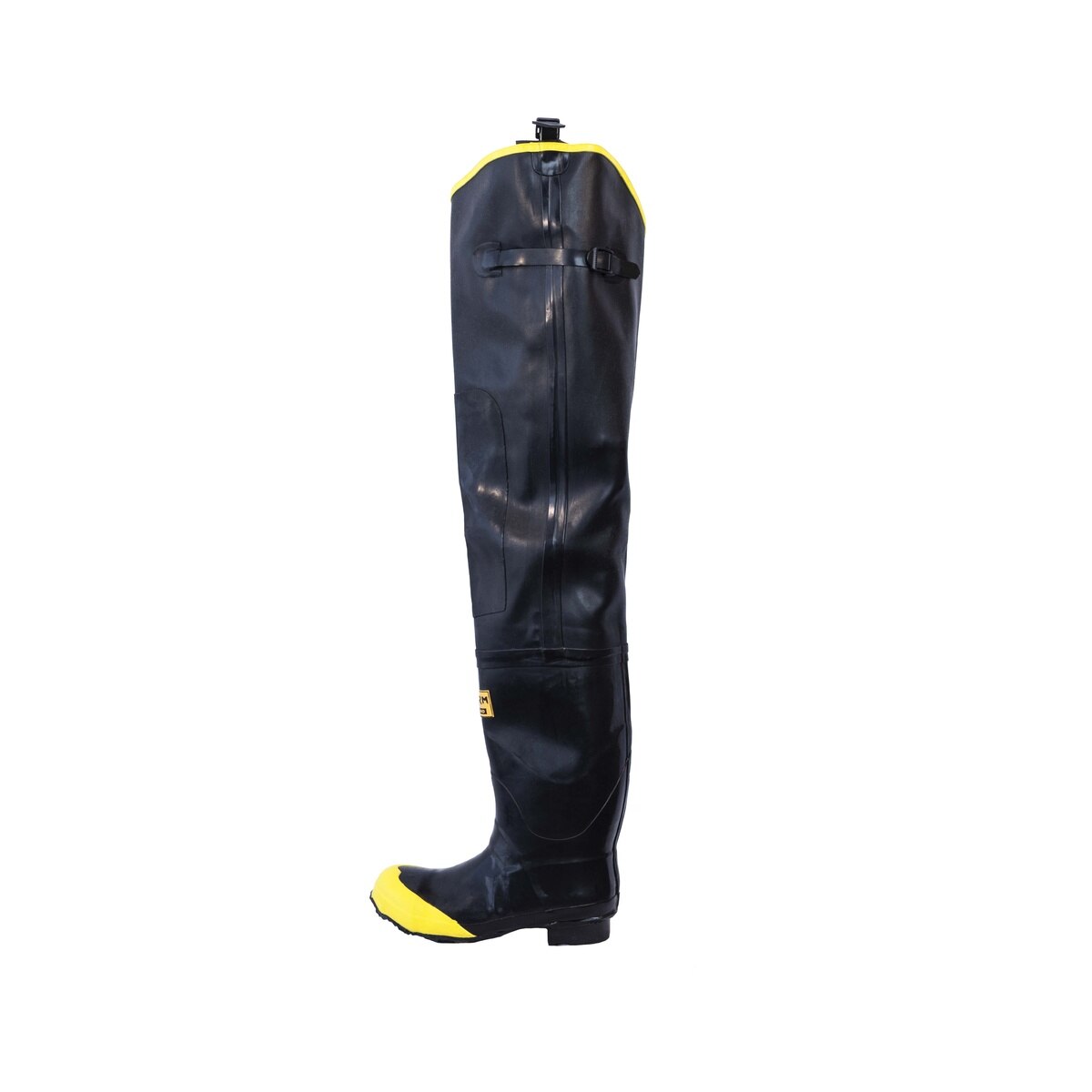 Johnson Wilshire HIP.STL-16 30" Black Rubber Steel Toe Hip Boots Size 16 - 2