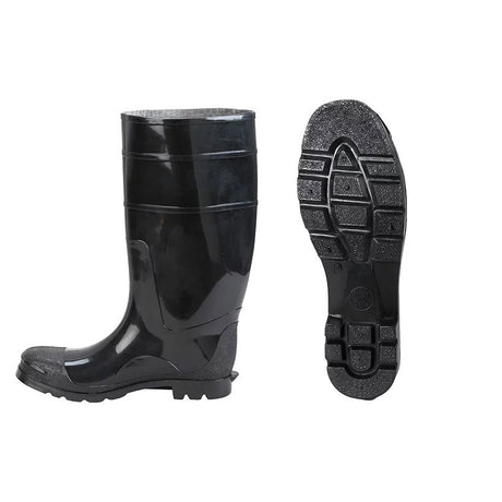 Johnson Wilshire PLAIN-14 Black Pvc Boots, Size 14