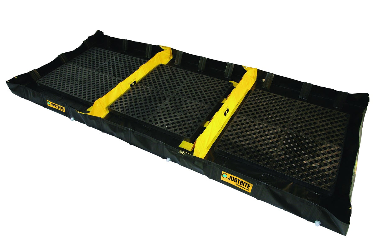 Justrite 28572 Decon QuickBerm 6' x 16', 478 Gal, 3-Zone