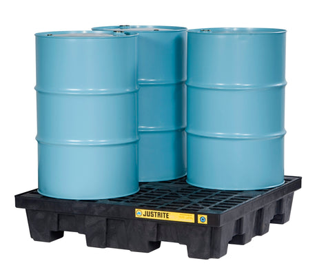 Justrite 28635 4-Drum square pallet- Black
