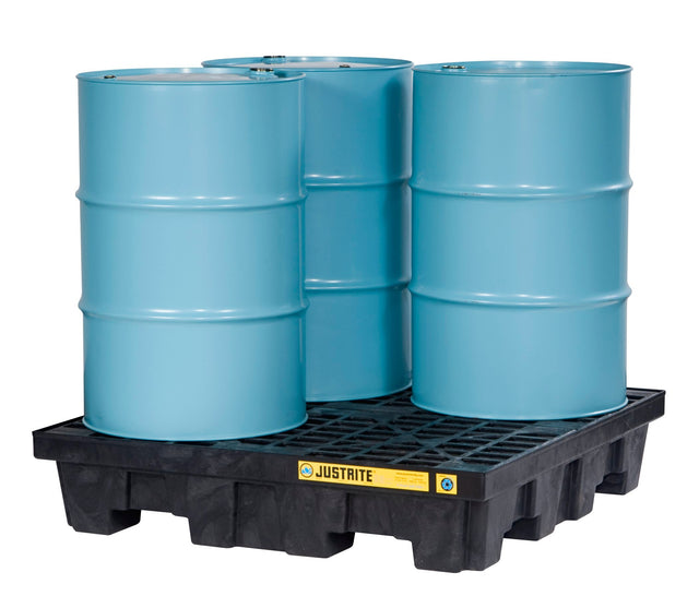 Justrite 28635 4-Drum square pallet- Black