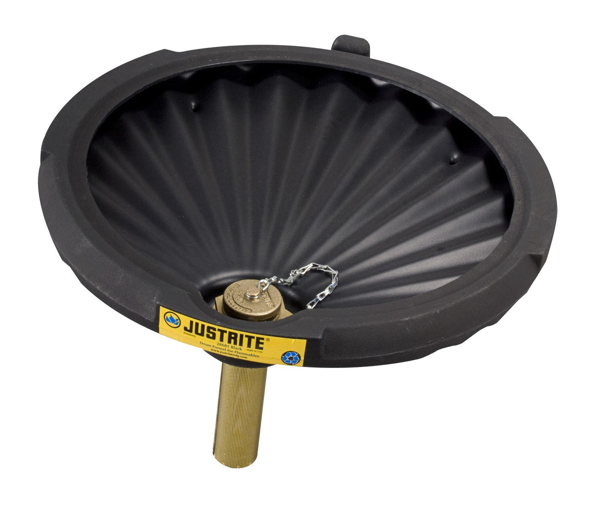 Justrite 28681 EcoPolyBlend Funnel for flammables