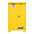 Justrite 819020 90 Gallon Outdoor Flammable Storage Cabinet 72 x 43 x 37.625" Yellow (2 Shelves)